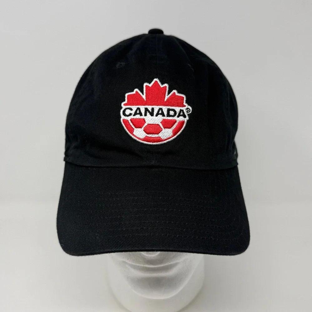 Nike Heritage86 Canada‎ Soccer Hat Mens Black Adjustable Dri-FIT Baseball Cap